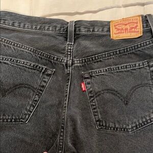 Levi's Charcoal Denim Cutoff Shorts